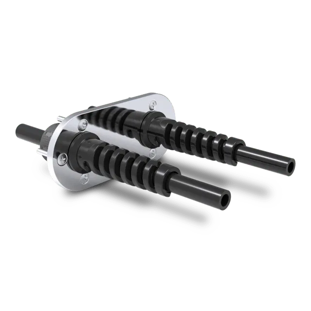 HO7200 – SEASTAR Adapter Fitting, Split Grommet Design Black Field Installed Dual Bulkhead Stainless Seel Cover Plate...